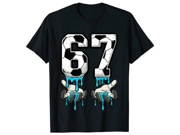 67 Soccer Player Number T-Shirt Graphics for T-Shirt Designs