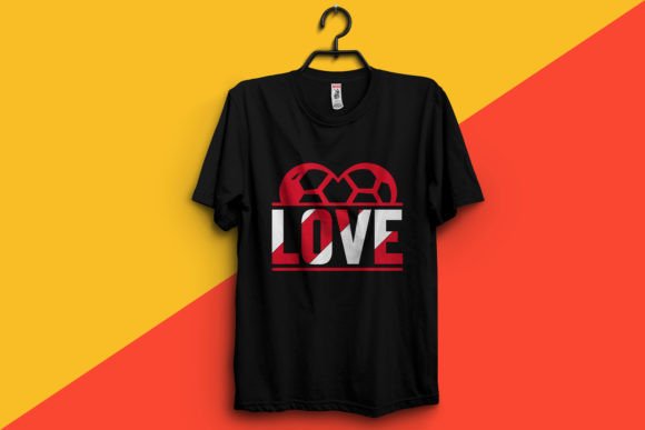 About Love Soccer T-Shirt Design Vector: Graphics & Print Templates