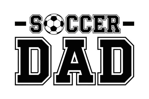 Classic Bold Soccer Dad Typography Graphics for T-Shirt Designs
