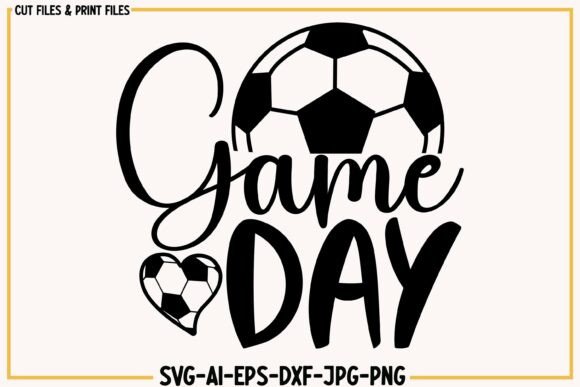 Game Day Svg Png Design: Soccer File for Branding & T-Shirt Graphics