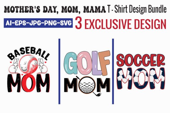Golf Soccer Baseball Mom T-Shirt Designs Graphics Review