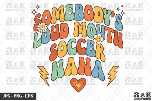 Retro Loudmouth Soccer Mama T-Shirt Design Graphics