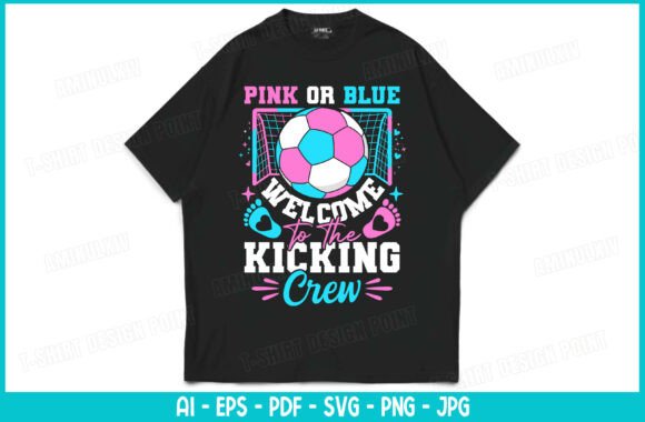 Soccer Gender Reveal T-Shirt Design Graphics
