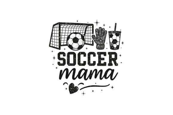 Soccer Mama Glitter Design: Graphics for T-Shirt & Digital Products