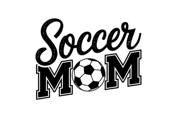 Soccer Mom Bold Script Design: Graphics & T-Shirt Designs