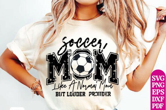 Soccer Mom PNG, Distressed Varsity Graphics Review